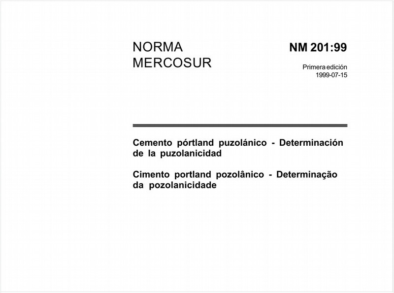 Cimento portland pozolânico - Determinação da pozolanicidade