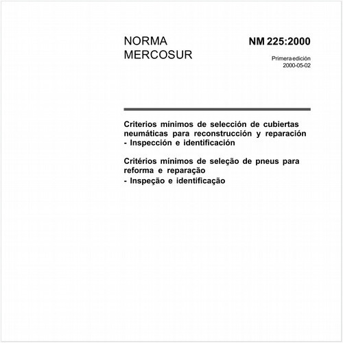 Critérios mínimos de seleção de pneus para reforma e reparação - Inspeção e identificação