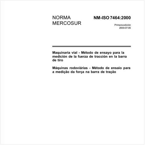 Máquinas rodoviárias. Método de ensaio para a medição da força na barra de tração