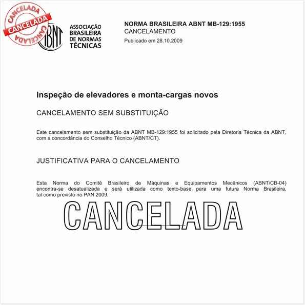 Inspeção de elevadores e monta-cargas novos