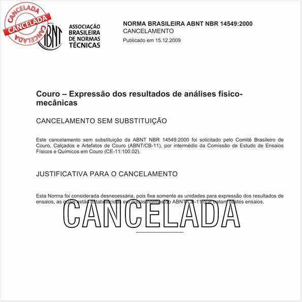 Couro - Expressão dos resultados de análises físico-mecânicas