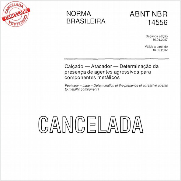 Calçado - Atacador - Determinação da presença de agentes agressivos para componentes metálicos