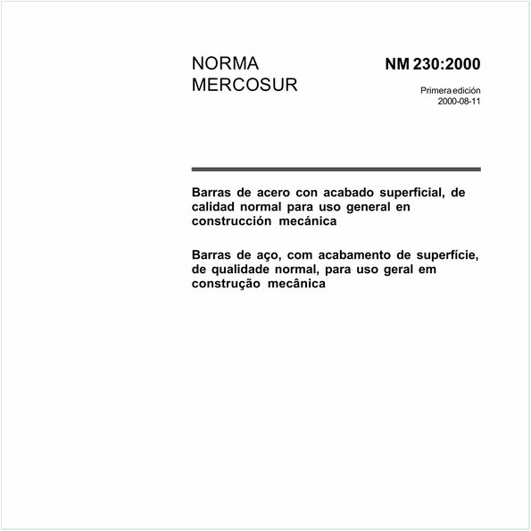 Barras de aço, com acabamento de superfície, de qualidade normal, para uso geral em construção mecânica