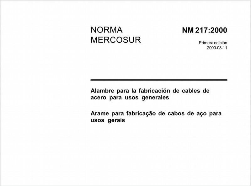 Arame para fabricação de cabos de aço para usos gerais