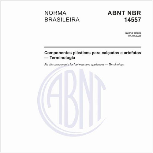 Componentes plásticos para calçados e artefatos — Terminologia
