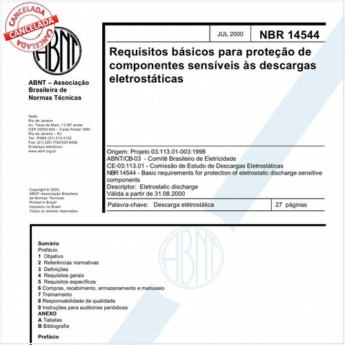 Requisitos básicos para proteção de componentes sensíveis às descargas eletrostáticas