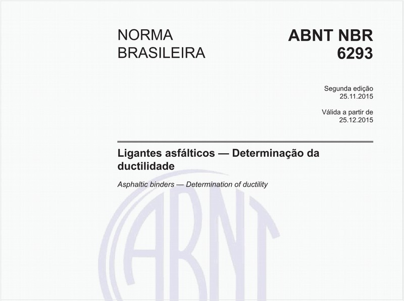 Ligantes asfálticos - Determinação da ductilidade