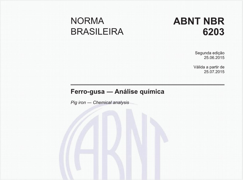 Ferro-gusa - Análise química
