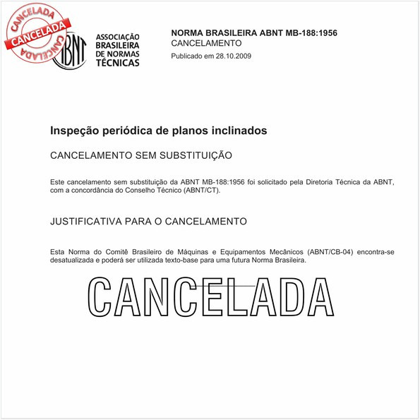 Inspeção periódica de planos inclinados