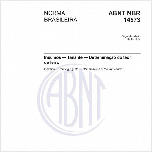 Insumos - Tanante - Determinação do teor de ferro