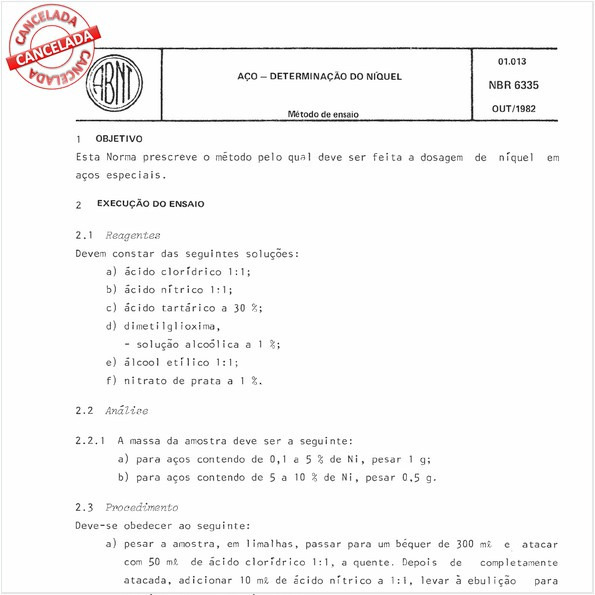 Aço - Determinação do níquel