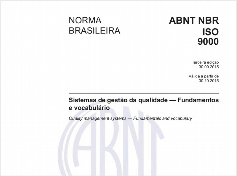 Sistemas de gestão da qualidade - Fundamentos e vocabulário