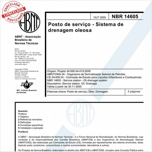 Posto de serviço - Sistema de drenagem oleosa