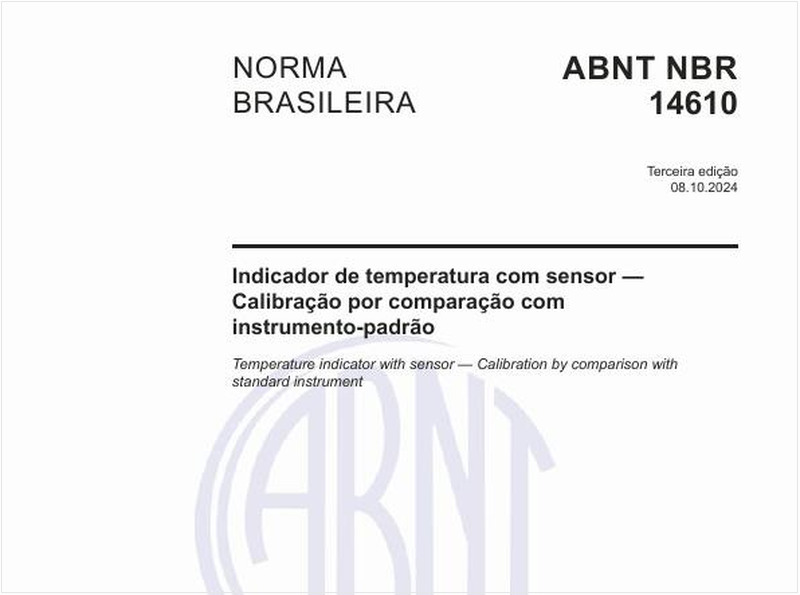Indicador de temperatura com sensor — Calibração por comparação com instrumento-padrão