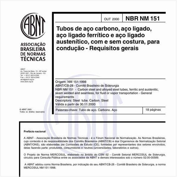 Tubos de aço carbono, aço ligado, aço ligado ferrítico e aço ligado austenítico, com e sem costura, para condução - Requisitos gerais