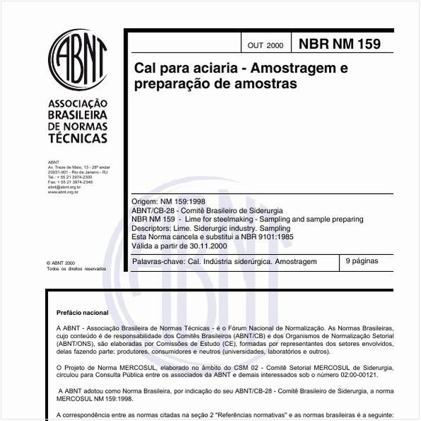 Cal para aciaria - Amostragem e preparação de amostras