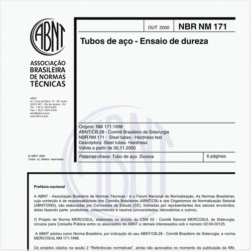 Tubos de aço - Ensaio de dureza