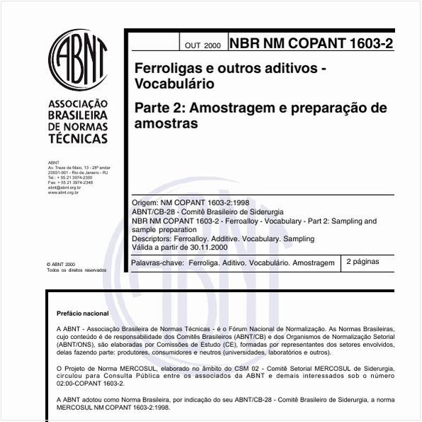 Ferroligas e outros aditivos - Vocabulário - Parte 2: Amostragem e preparação de amostras