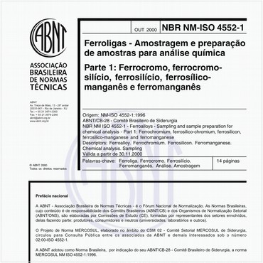 NBRNM-ISO4552-1 de 10/2000