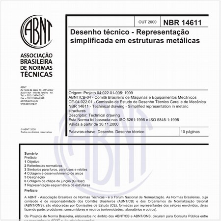 Desenho técnico - Representação simplificada em estruturas metálicas