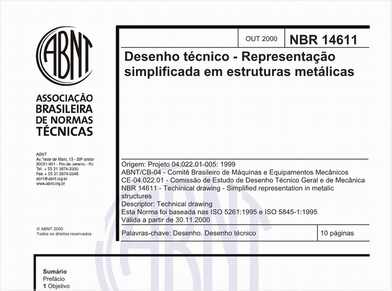 Desenho técnico - Representação simplificada em estruturas metálicas