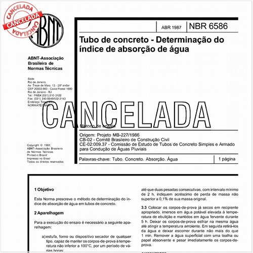 Tubo de concreto - Determinação do índice de absorção de água