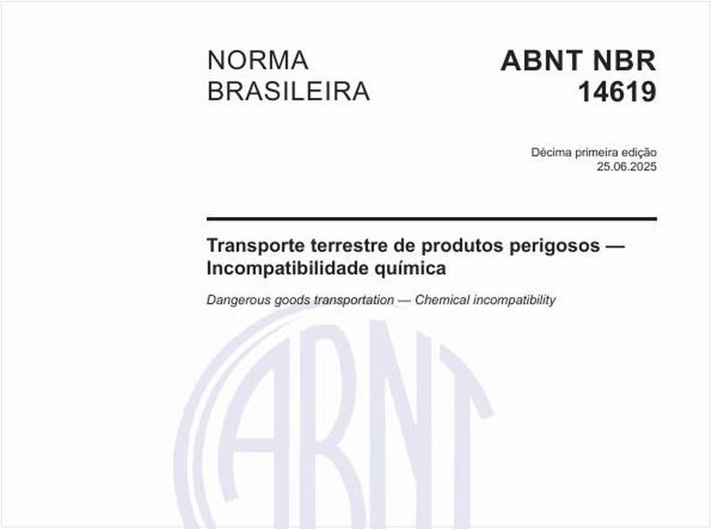 Transporte terrestre de produtos perigosos - Incompatibilidade química