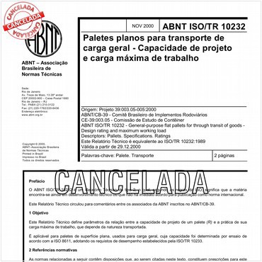 ABNT ISO/TR10232 de 11/2000