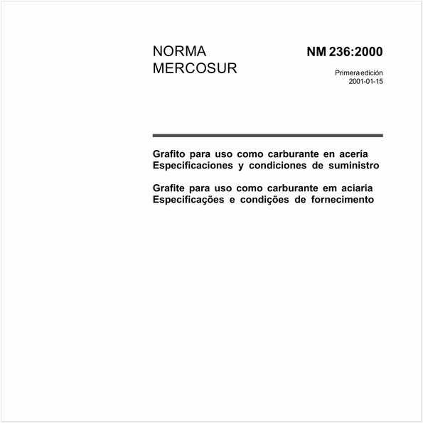 Grafite para uso como carburante em aciaria - Especificações e condições de fornecimento
