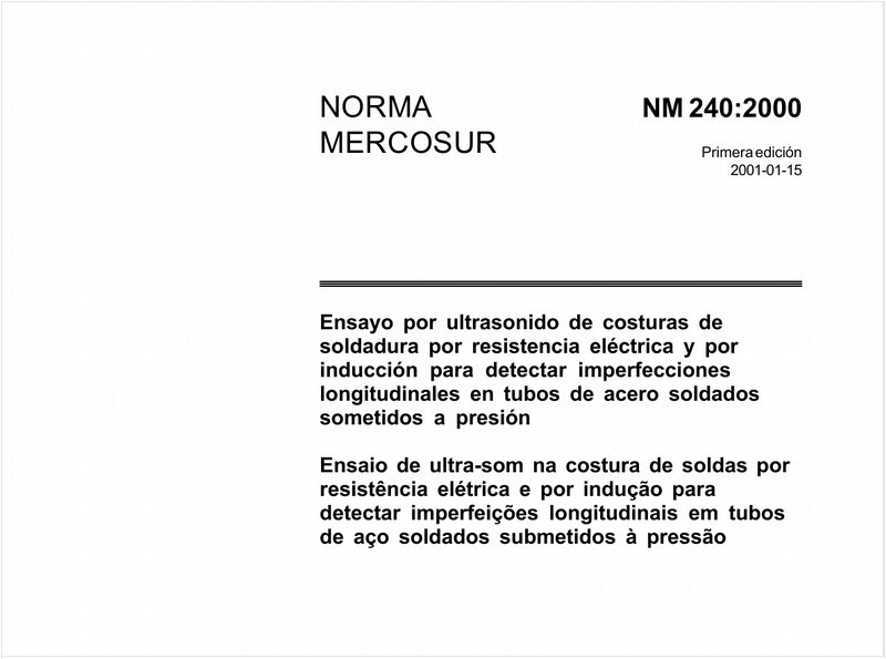 Ensaio de ultra-som na costura de soldas por resistência elétrica e por indução para detectar imperfeições longitudinais em tubos de aço soldados submetidos à pressão