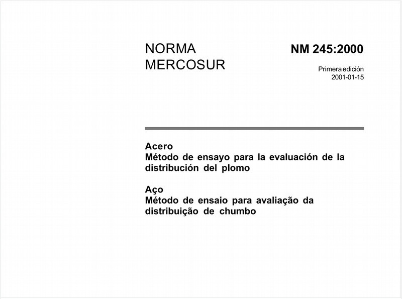 Aço - Método de ensaio para avaliação da distribuição de chumbo