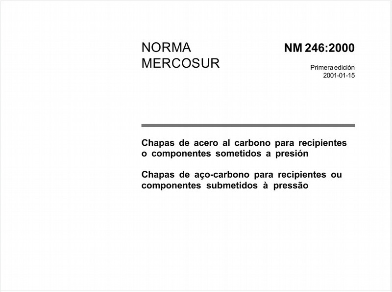 Chapas de aço-carbono para recipientes ou componentes submetidos à pressão
