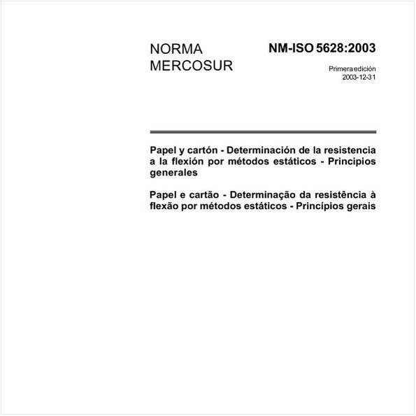 Papel e cartão - Determinação da resistência à flexão por métodos estáticos - Princípios gerais