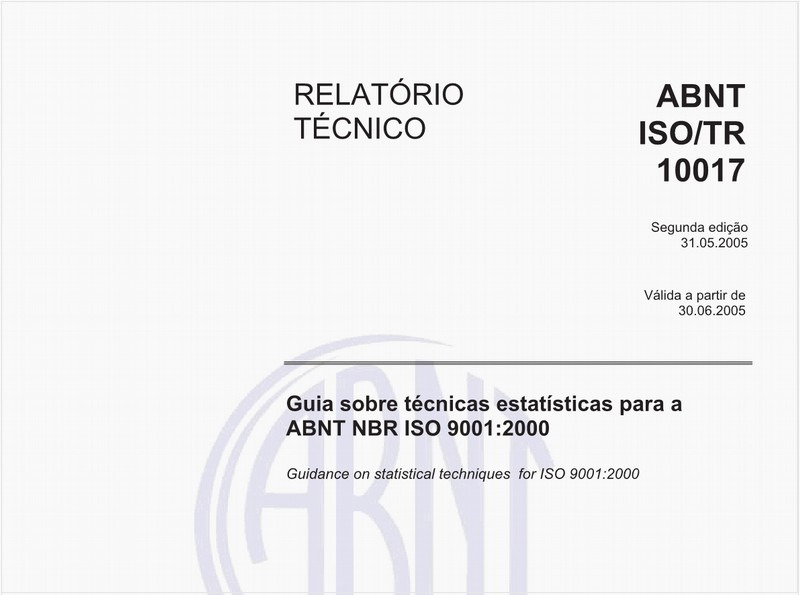 Guia sobre técnicas estatísticas para ABNT NBR ISO 9001:2000