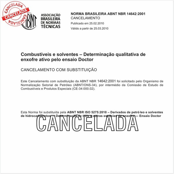Combustíveis e solventes - Determinação qualitativa de enxofre ativo pelo ensaio Doctor