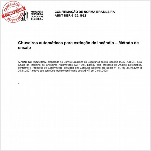 Chuveiros automáticos para extinção de incêndio