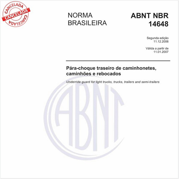 Pára-choque traseiro de caminhonetes, caminhões e rebocados