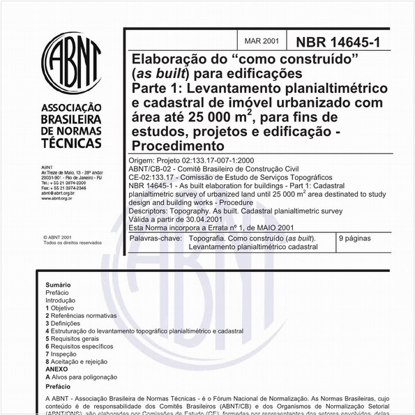 NBR14645-1 de 03/2001