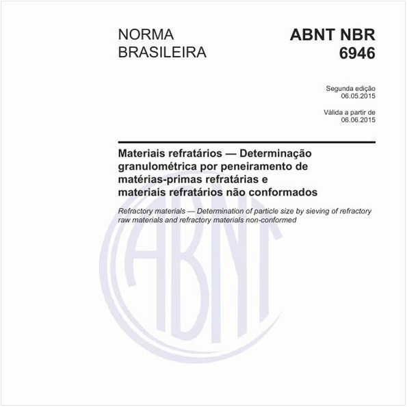 Materiais refratários - Determinação granulométrica por peneiramento de matérias-primas refratárias e materiais refratários não conformados