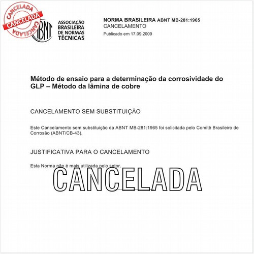 Método de ensaio para a determinação da corrosividade do GLP - Método da lâmina de cobre