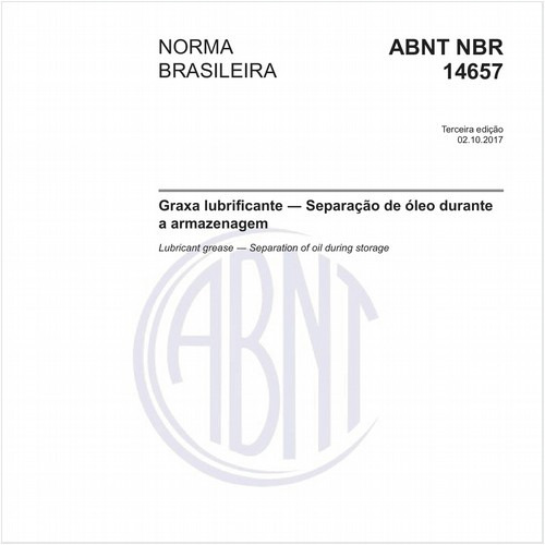 Graxa lubrificante - Separação de óleo durante a armazenagem