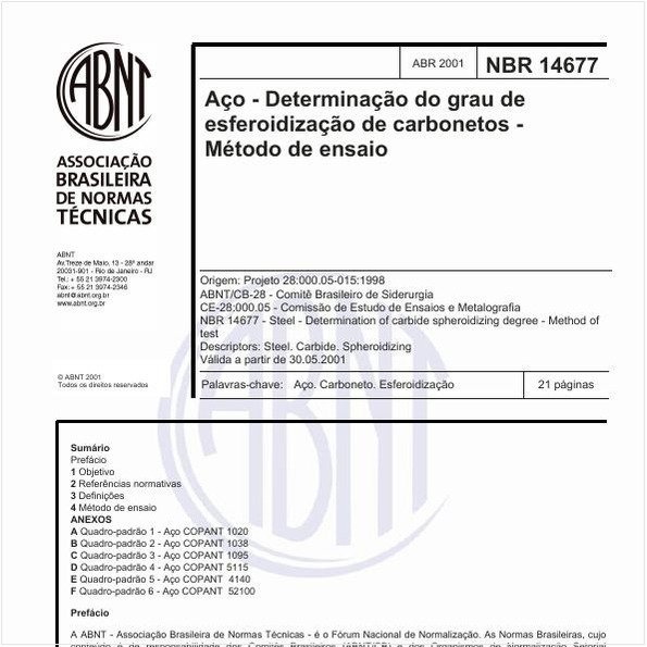 Aço - Determinação do grau de esferoidização de carbonetos - Método de ensaio