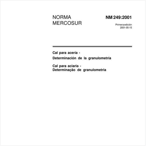 Cal para aciaria - Determinação de granulometria