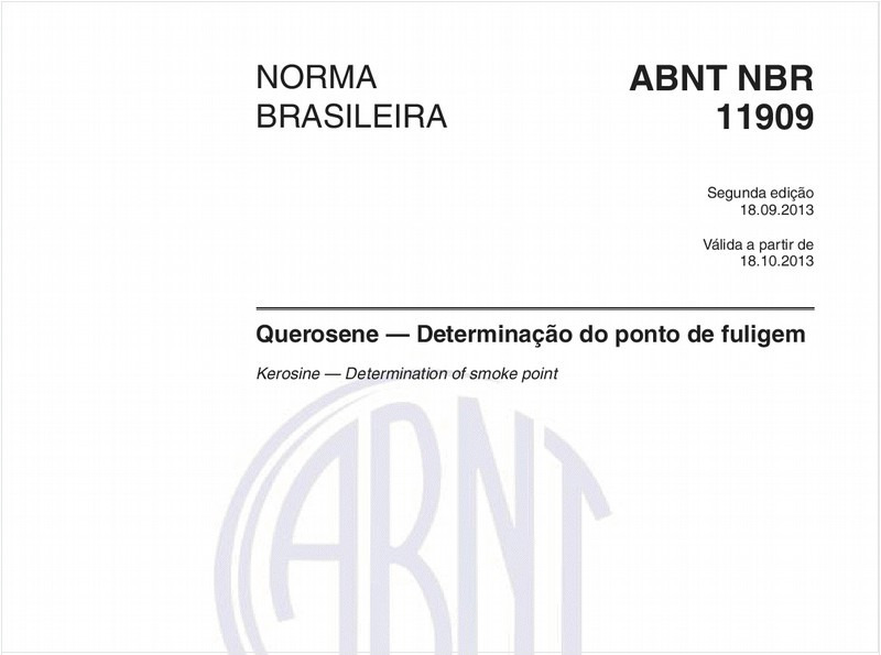 Querosene — Determinação do ponto de fuligem