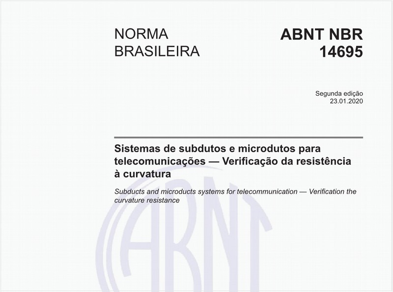 Sistemas de subdutos e microdutos para telecomunicações - Verificação da resistência à curvatura