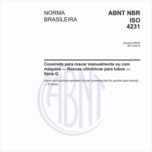 Cossinete para roscar manualmente ou com máquina — Roscas cilíndricas para tubos — Série G