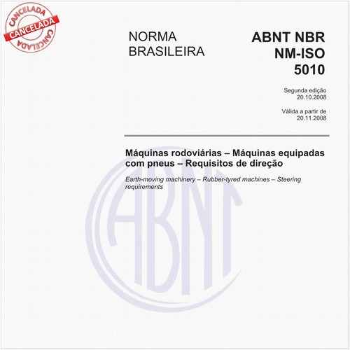 Máquinas rodoviárias - Máquinas equipadas com pneus - Requisitos de direção