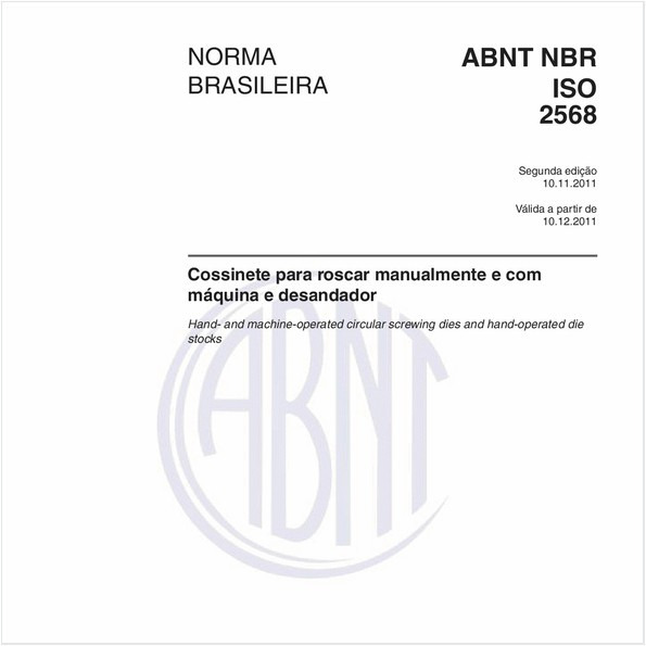 Cossinete para roscar manualmente e com máquina e desandador