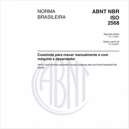 Cossinete para roscar manualmente e com máquina e desandador
