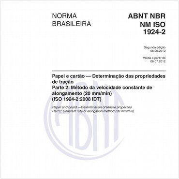 NBRNM-ISO1924-2 de 06/2012